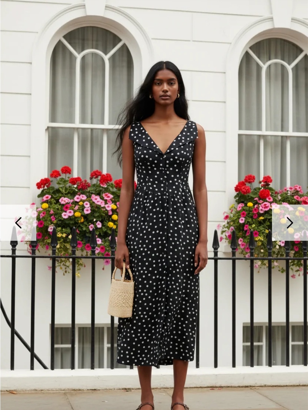 NWOT Rixo London Black Siena
Emma Polka Spotted Dress XS